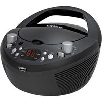 Coby MPCD291 Portable MP3/CD Stereo AM/FM Radio with USB Port (Black) (Discontinued by manufacturer)