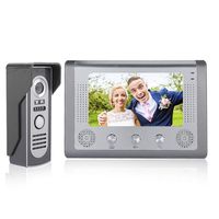 IR Night Vision Video Intercom Doorbell Door Phone, Video Door Phone Intercom System, 7inch Wired Color TFT-LCD Screen 100-240V (#01)