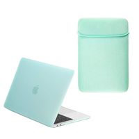TOP CASE MacBook Pro 13 inch Case 2019 2018 2017 2016 Release A2159 A1989 A1706 A1708, Essential 2 in 1 Rubberized Hard Case + Reversible Sleeve Compatible MacBook Pro 13" W/WO Touch Bar - Green