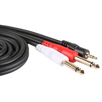 vsile Gold Plated 3.5 mm TRS to Dual 1/4 inch TS Premium Stereo Breakout Cable (16Ft/5M)
