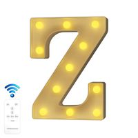 YOUZONE Newly Upgrade LED Letter Lights Marquee Alphabet Light Up Letters with Remote Control Timer Dimmable Battery Powered for Events Wedding Party Birthday Home Bar Decoration (RC-Z)