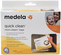 Medela Quick Clean Micro-Steam Bags Economy Pack of 4 retail boxes (20 Bags Total)