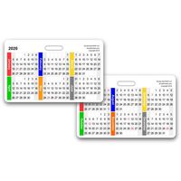 2020 Monthly Calendar Badge Card Horizontal (1 Card)