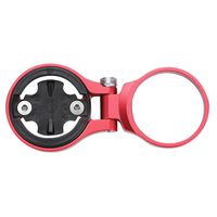 SolUptanisu Bicycle Computer Mount Aluminium Alloy Bike Handlebar Extension Mount Adjustable Cycling Odometer Extender Holder for Garmin/Bryton(Red-for Bryton)