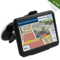 Car GPS Navigation with 24GB Capacity, NOVPEAK 5 Inch Capacitive Touch Screen Voice Prompt Capacitive Car Truck Navigator with Free Lifetime Updates, FM, Driver Alerts for US & Europe