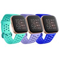 Compatible with Fitbit Versa 2/Versa/Versa Lite/Special Edition Bands Sport Strap Silicone Material Breathable Strap Bands for Fitbit Versa 2 Smart Fitness Watch