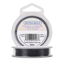 BENECREAT 22-Gauge Tarnish Resistant Black Wire, 66-Feet/22-Yard