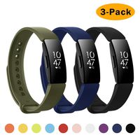 NANW 3-Pack Compatible with Fitbit Inspire HR Bands/Fitbit Inspire Band, Adjustable Soft Silicone Inspire Straps for Women Men Sports Replacement Accessories Bands for Inspire/Inspire HR