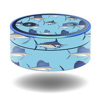 MightySkins Skin Compatible with Amazon Echo Dot - Billfish Stripes | Protective, Durable, and Unique Vinyl Decal Wrap Cover | Easy to Apply, Remove, and Change Styles | Made in The USA