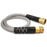 Cesun 3 Feet Metal Garden Hose, Short Connector Hose, Water Hose Extension, Extremely Flexible Lead-in Hose, for Hose Reel/RV/Dehumidifier, Lightweigh
