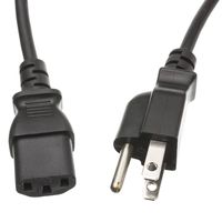 CableWholesale 10-Feet 16-Gauge Computer/Monitor Power Cord UL/CSA, Black (10W1-01210-16)
