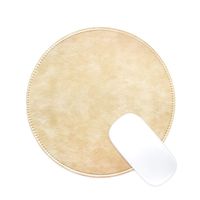 ProElife Slim Round Mouse Pad Durable PU Leather Mousepad 8.66-Inch Dual-used for Home Office & Business for Magic Mouse Wired Wireless Bluetooth Mouse, Noise-reduction Non-slip Mouse Pad (Gold Color)