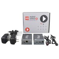 Mirabox 150m(525ft) 1080P HDMI Extender IR Over Rj45 Cat5/5e/6/6e UTP/STP Ethernet LAN Network TCP/IP with Audio Extractor Supports Sky HD Box Laptop PC DVD STB PS4, Grey (HSV891IR A Pair)