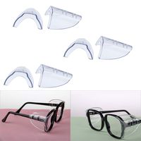 Hub's Gadget 3 Pairs Safety Eye Glasses Side Shields, Slip On Clear Side Shield for Safety Glasses- Fits Small to Medium Eyeglasses