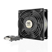 AC Infinity AXIAL LS1238, Quiet Muffin Fan, 120V AC 120mm x 38mm Low Speed, for DIY Cooling Ventilation Exhaust Projects