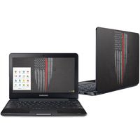 Mightyskins Skin Compatible with Samsung Chromebook 3 11.6" - Thin Red Line | Protective, Durable, and Unique Vinyl Decal Wrap Cover | Easy to Apply, Remove, and Change Styles | Made in The USA