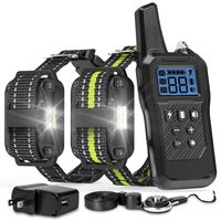 FunniPets Dog Training Collar, 2600ft Range Dog Shock Collar Waterproof Shock Collar for 2 Dogs with 4 Training Modes Light Static Shock Vibration Beep