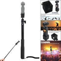 Voberry- Compatible with DJI Osmo Pocket Accessories, Portable Handheld Extension Rod Selfie Stick with 1/4 Screw Adapter for DJI Osmo Pocket, Sport Travel Climbing Outdoor Concert Shooting (Black)
