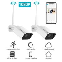 Wireless Security Camera Outdoor, NexTrend 1080P Full HD WiFi Surveillance Cameras with Night Vision Two Way Audio Motion Detection IP66 Waterproof IP Home Camera for Indoor Outdoors Free APP