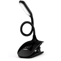 Raniaco Daylight 12 Led Book Light-3 Brightness, 360° Adjustable,Touch Switch,USB Rechargeable Reading Lamp for Bed with Good Eye Protection