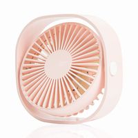 LoiStu USB Desk Fan, 4 Inch Portable Ultra-Quiet Mini Fan, 360° Up and Down, Three-Speed Wind, Suitable for Office, Family (Pink)