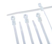 THE CIMPLE CO - 14 inch White Nylon Zip Ties : Strong Zip Tie, Wire Ties : Indoor and Outdoor Rated - Screw Mounting Hole, Made in The USA, Zip Ties (Wire Ties, Cable Ties), 100 Pack - White - 14"