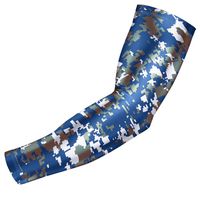 bucwild Sports Digital Camo Compression Arm Sleeve Youth/Kids & Adult Sizes - Baseball Basketball Football Running - UV/Sun Protection Cooling Base Layer(Blue Gray - Youth Large YL)