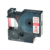 GREENCYCLE Red on White Label Tape Compatible for Dymo D1 45015, 1/2 Inch, LabelManager 160 Labeling Maker (1PK 45015)