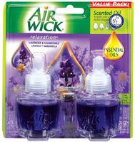Air Wick 78473 Scented Oil Refill, Lavender & Chamomile, 0.67oz, Purple, 2/Pack