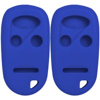 Keyless2Go 2 New Silicone Cover Protective Case for Honda 4 Button Remote Key Fob FCC K0BUTAH2T - Blue