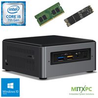 Intel BOXNUC7i5BNH Core i5-7260U NUC Mini PC w/ 8GB DDR4, 256GB M.2 SSD, Windows 10 Home - Configured and Assembled by MITXPC
