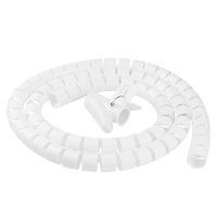 Chengsi Cable Organizer Coiled Tube Sleeve Cable Cable Management Sleeve (White Length59inches Diameter1.1inches)