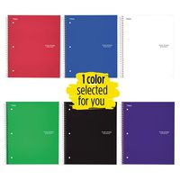 Five Star Spiral Notebook, 1 Subject, Wide Ruled Paper, 100 Sheets, 10-1/2 inches x 8 inches, Color Selected For You, 1 Count (05200)