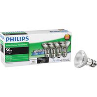 Philips PAR20 Halogen Floodlight Light Bulb - 4 Pack
