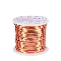 BENECREAT 12 17 18 Gauge Aluminum Wire (18 Gauge,492 FT) Anodized Jewelry Craft Making Beading Floral Colored Aluminum Craft Wire - Copper