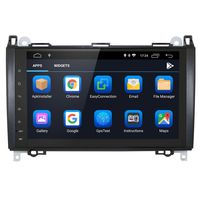 Android 9.0 Car Stereo Head Unit for Mercedes-Benz W169 W245 W639 Vito/Viano W906 Sprinter 2500/3000 VW Crafter 2006 Onwards, Support GPS Navigation, Radio, Bluetooth, Multimedia System