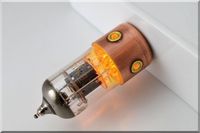 Handmade 64GB USB 3.0 Orange Porthole Pentode Radio Tube USB Flash Drive. Steampunk/Industrial Style ####### (Tags: Stick Thumb Pen Key Drive Storage Memory Disk. Fallout Authentic Retro)