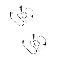 2 Pack Maxtop ASK4038-K2 2-Wire Clear Coil Surveillance Kit Earphone for Kenwood TK-2360 TK-3360 TK-3230XL