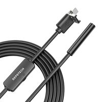 USB Endoscope, DEPSTECH 2 in 1 Semi-Rigid Borescope Inspection Camera 2.0MP CMOS HD Waterproof Snake Camera with 6 Adjustable Led for Android, Windows & MacBook OS Computer- 16.4 ft(5M)