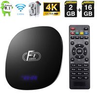 Android TV Box, A95X F1 Android 8.1 TV BOX 2GB RAM/16GB ROM Amlogic S905W Quad-Core Support 2.4Ghz WiFi 4K HDMI DLNA 3D Smart TV BOX