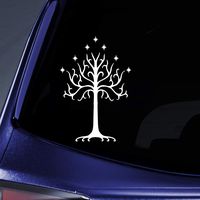 Bargain Max Decals - LOTR Tree of Gondor Sticker Decal Notebook Car Laptop 7" (White)