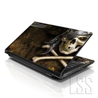 LSS Laptop 17-17.3" Skin Cover with Colorful Pirate Skull Pattern for HP Dell Lenovo Apple Asus Acer Compaq - Fits 16.5" 17" 17.3" 18.4" 19" (2 Wrist Pads Free)