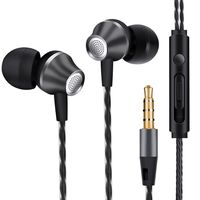 Audifonos Earbuds Earphones, Headphones with Microphone - Vastland Wired Noise Isolating Ear Buds with Mic Compatible with Samsung Galaxy S10 S9 S8 S7 S6 Note Edge and More Cell Phones (Black & Gray)