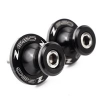 Black CNC M8 Frame Stand Screws Swing arm Spools Slider For Kawasaki Z650 2017