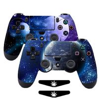 Sololife PS4 Controller Skin Stickers for Sony Playstation 4 DualShock Wireless Controller (Controller Skin x 2 + LED Light Bar x 2)