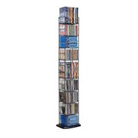 Atlantic Adjustable Wire Media Rack - Heavy Gauge Steel, Holds 153CDs 05 72 DVDs, 8 Adjustable Shelves PN78205091 (Brand Edition)