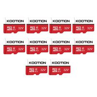 KOOTION 10-Pack 32 GB Micro SD Cards 32gb Memory Cards Class 10 Micro SDHC Card High-Speed Memory Card TF Card UHS-1 Micro SD Card SDHC, C10, U1, 90Mb/s (10 X 32GB)