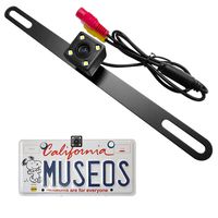 KURATU 2nd Generation Backup Camera for Cars Pickups Trucks Automotive with 150° Perfect View Angle, 4 High Light LED, IP 69 Waterproof Universal Car Rear View License Plate Camera