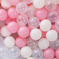 PlayMaty 100 Pieces Colorful Pit Balls Phthalate Free BPA Free Plastic Ocean Balls Crush Proof Stress Balls for Kids Playhouse Pool Ball Pit Accessories 2.1 Inches (100 Balls-Pink)