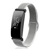 VEAQEE Bands Compatible with Inspire HR and Inspire Bands and Ace 2 Woven Soft Nylon Sport Breathable Watch Strap Quick Release Replacement Wristband Accessories for Women Man (Seashell)